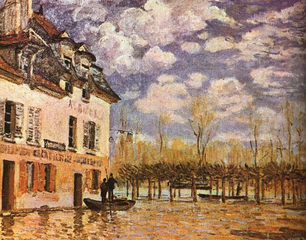 Alfred Sisley Boat During a Flood Sweden oil painting art